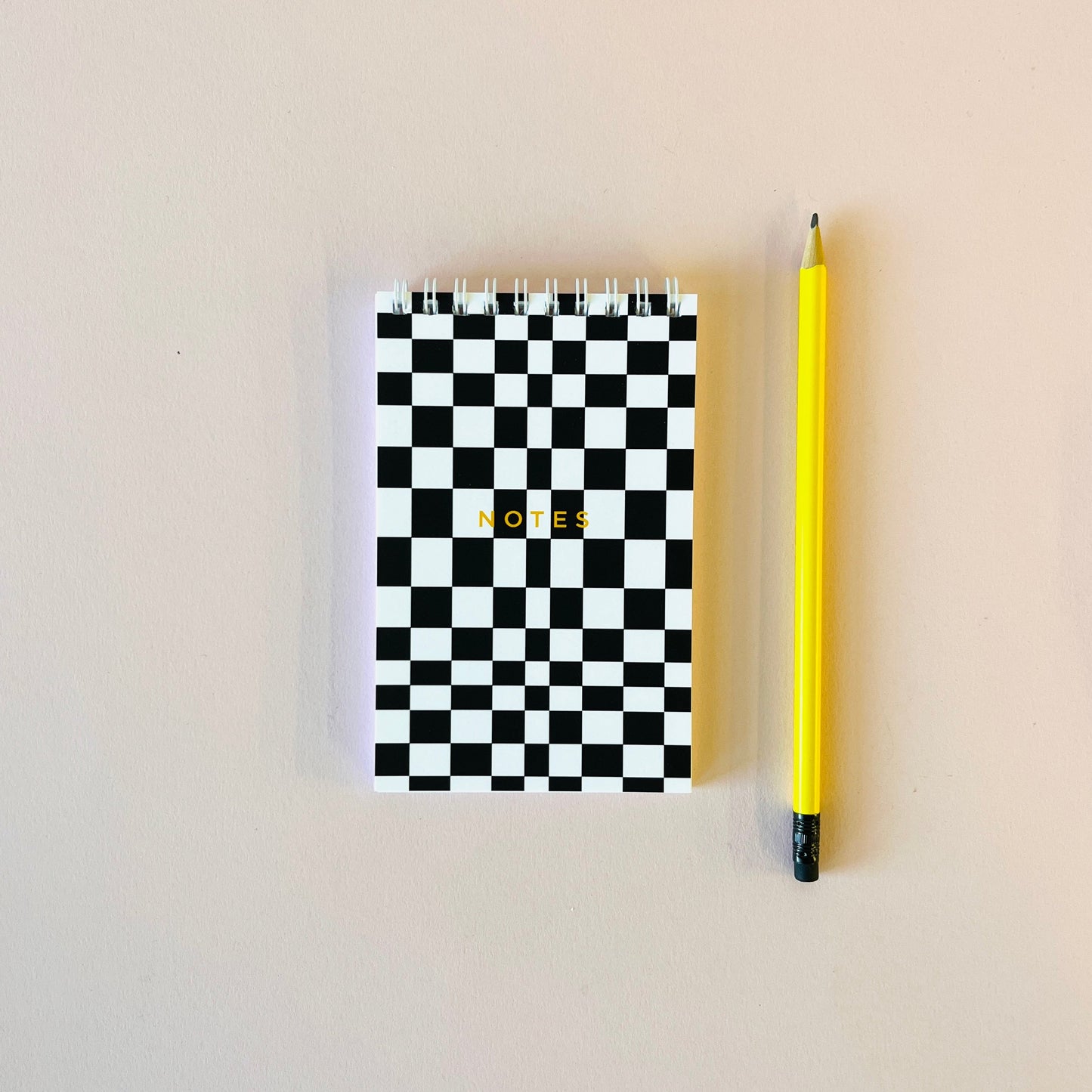 REPORTER NOTEBOOK - B&W CHECKERBOARD Blank Pages