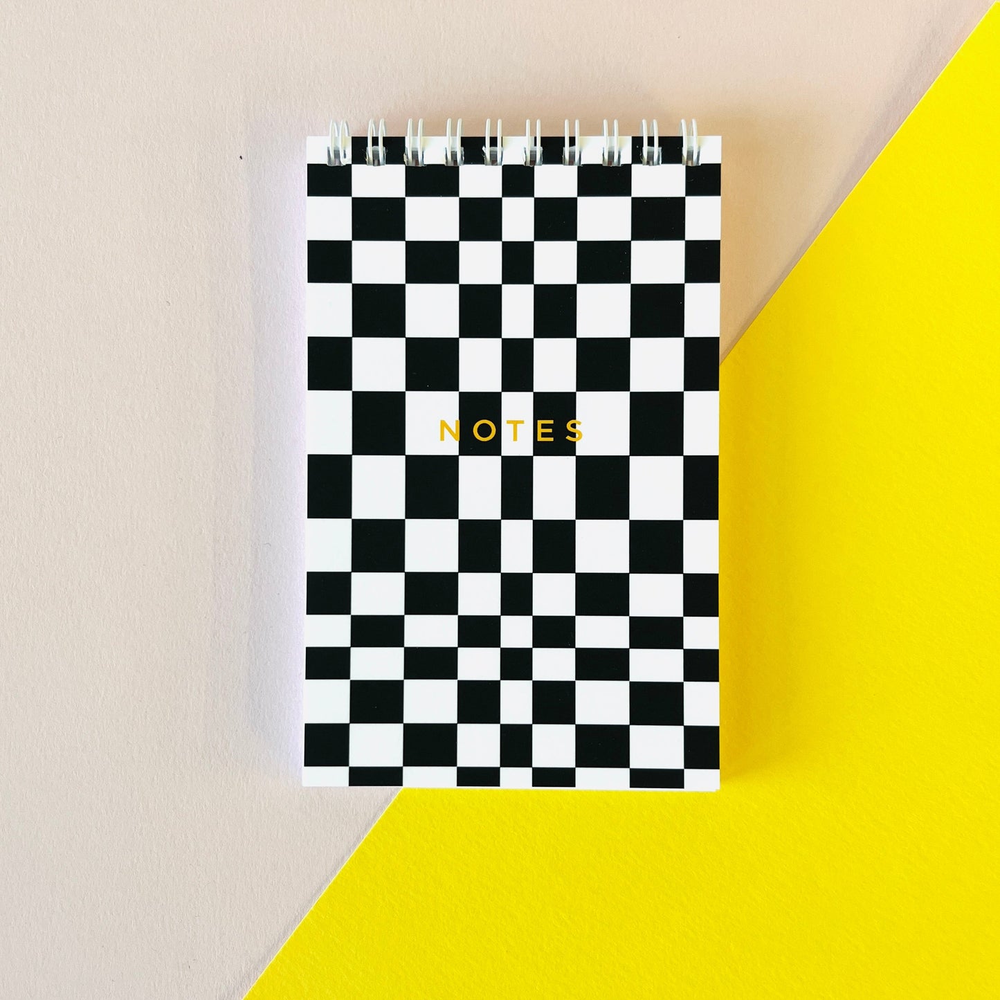 REPORTER NOTEBOOK - B&W CHECKERBOARD Blank Pages