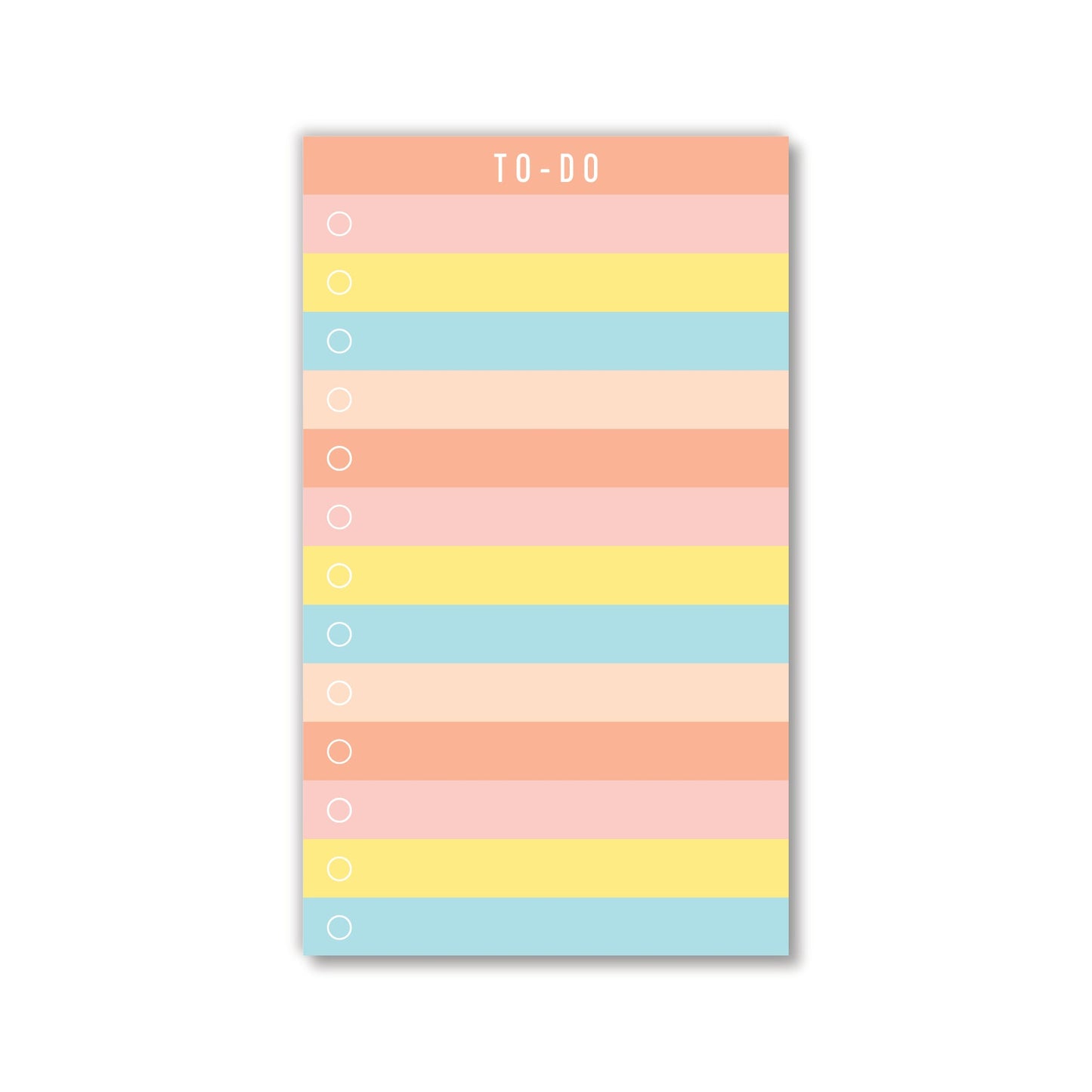 RETRO RAINBOW STRIPE CHECKLIST NOTEPAD
