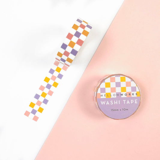 LILAC CHECKERBOARD WASHI TAPE
