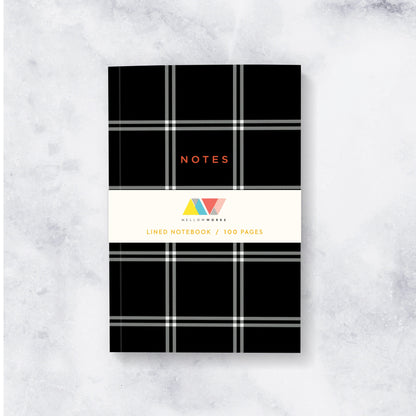 BLACK PLAID NOTEBOOK